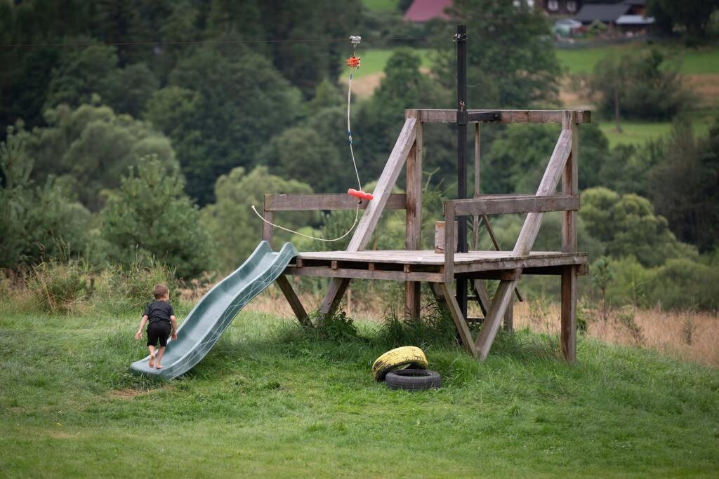 Polanka Beskid Niski Cute Cabin With Spectacular Views Hanczowa Экстерьер фото