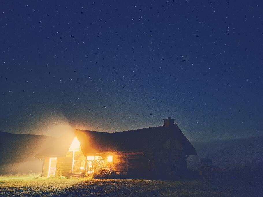 Polanka Beskid Niski Cute Cabin With Spectacular Views Hanczowa Экстерьер фото