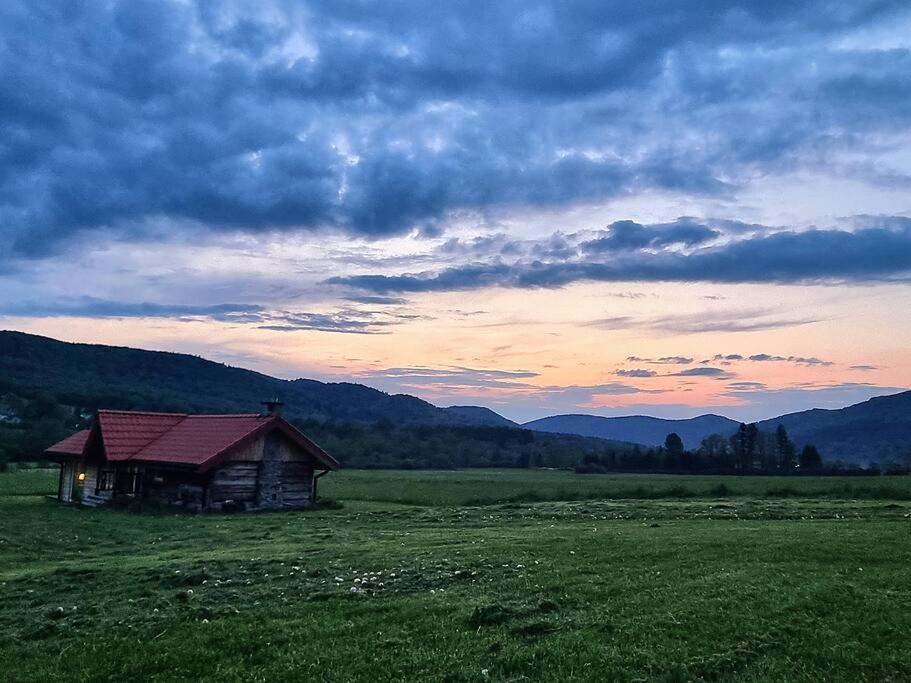 Polanka Beskid Niski Cute Cabin With Spectacular Views Hanczowa Экстерьер фото