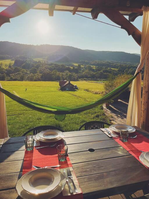 Polanka Beskid Niski Cute Cabin With Spectacular Views Hanczowa Экстерьер фото