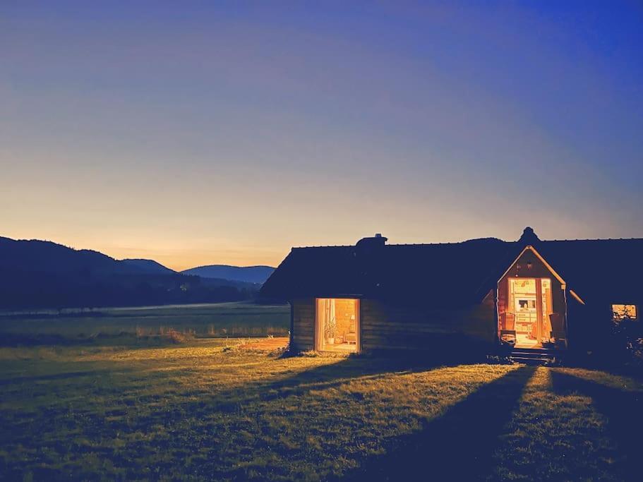 Polanka Beskid Niski Cute Cabin With Spectacular Views Hanczowa Экстерьер фото
