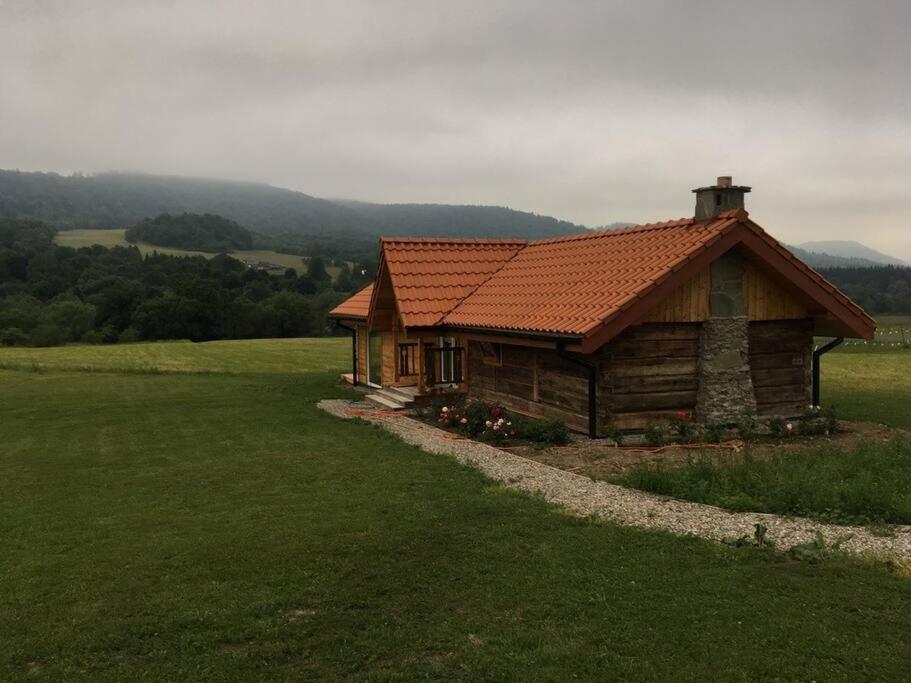 Polanka Beskid Niski Cute Cabin With Spectacular Views Hanczowa Экстерьер фото